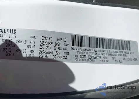 2019 Chrysler Pacifica Touring L from USA, damaged, VIN 2C4RC1BG5KR560720